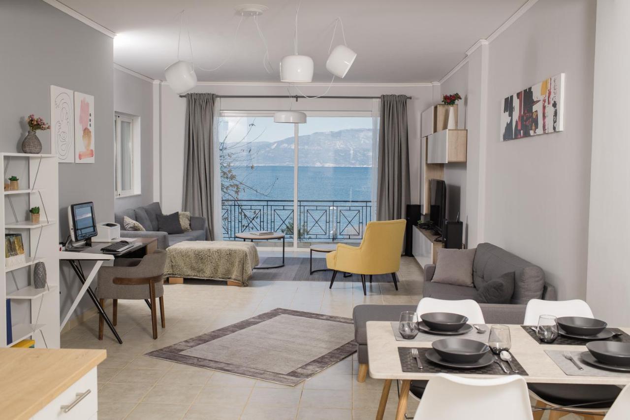 Nelion 01 - A Dream Apartment With Amazing View Aigio Exteriör bild
