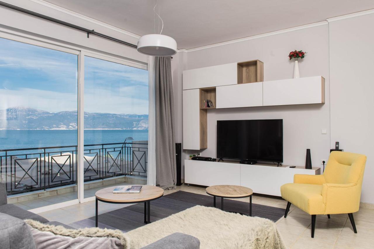Nelion 01 - A Dream Apartment With Amazing View Aigio Exteriör bild
